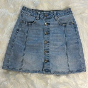 American Eagle Denim/Jean Skirt Mini Button Front Size 00